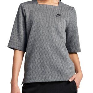 WOMEN Nike Sportswear Tech Fleece Women's Top Carbon Heather Gray Size Small S